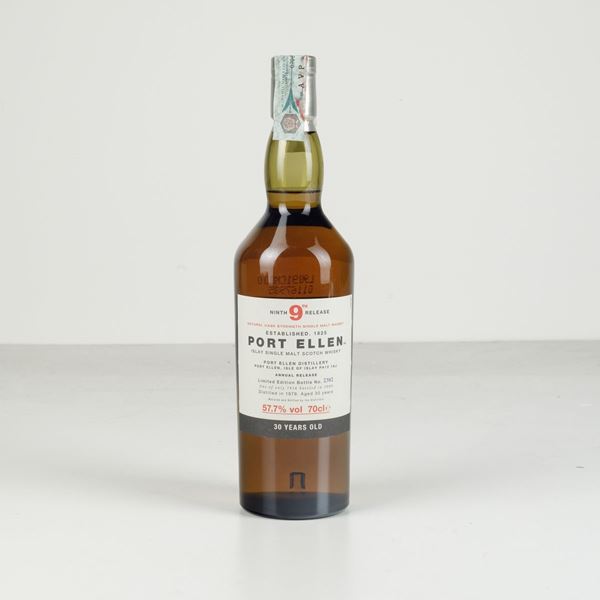 Port Ellen, Islay Single Malt Scotch Whisky 30 years old natural cask strength ninth release