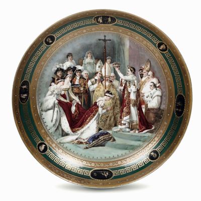 Piatto Probabilmente Limoges, Manifattura J.pouyat, Inizio del XX Secolo