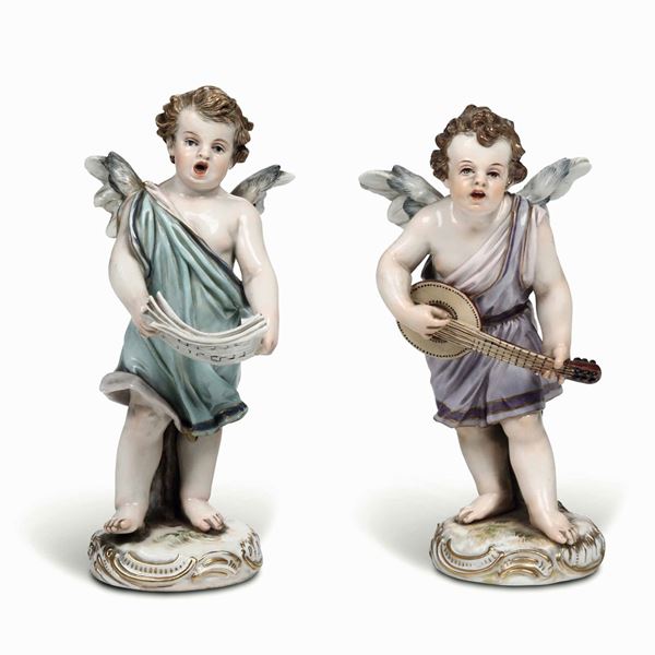 Coppia di figurine Meissen, fine del XIX - inizio del XX secolo