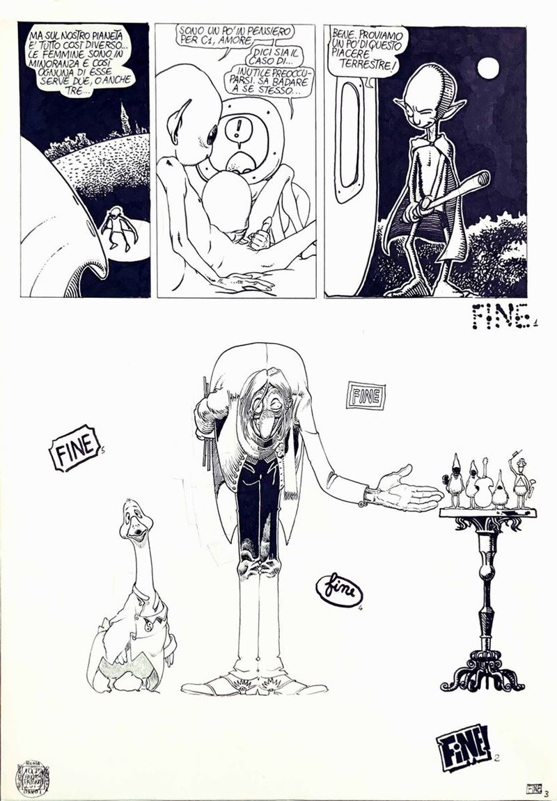 Andrea Pazienza (1956- 1988) Ouverture: Allegro con Fuoco  - Asta Fumetti d'Autore - Cambi Casa d'Aste