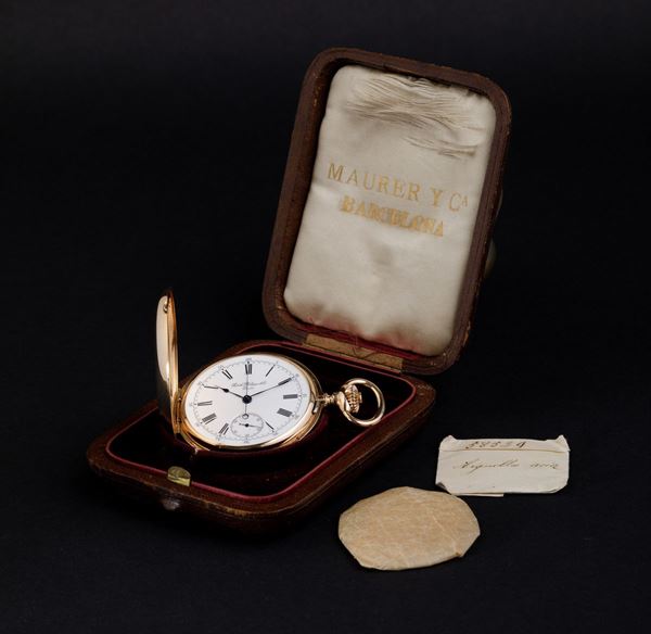 PATEK PHILIPPE - Cronografo monopulsante savonnette in oro rosa 18k per Maurer Y Ca Barcelona, circa 1887.