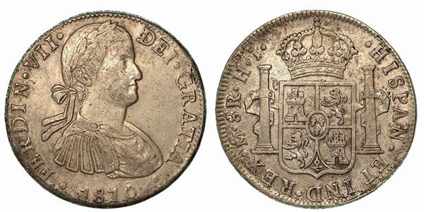 MESSICO. Fernando VII, 1808-1833. 8 Reales 1810, zecca di Città del Messico.