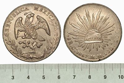 Messico. Repubblica Messicana. 8 Reales 1887. Chihuahua.