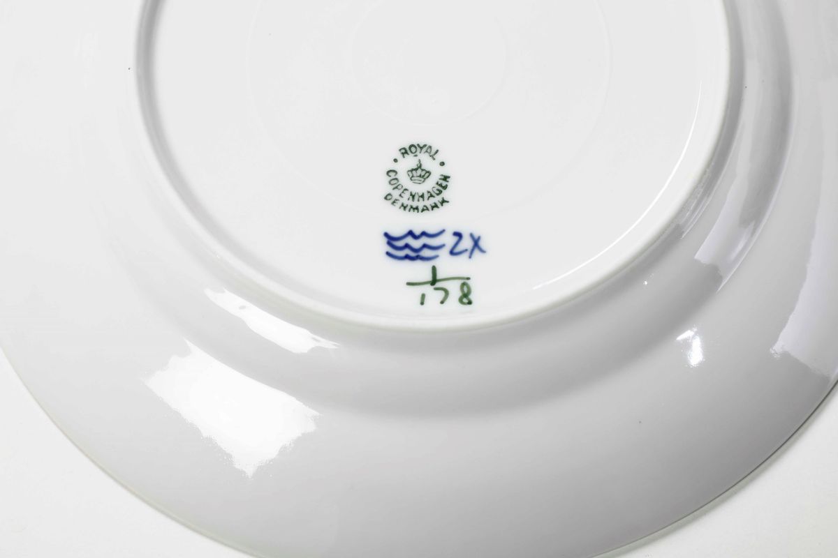 Servizio da Tavola “blue Fluted Plain” Danimarca, Manifattura Royal Copenaghen, 1950-1951