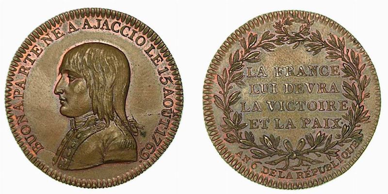 TRATTATO DI CAMPOFORMIO  (17 ottobre 1797 – Fine della Repubblica di Venezia). Medaglia in bronzo 1797.  - Auction Numismatics - Cambi Casa d'Aste