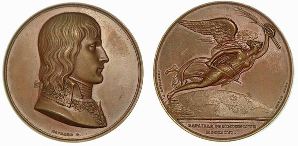 BATTAGLIA DI MONTENOTTE (11-12 aprile 1796). Medaglia in bronzo 1796.