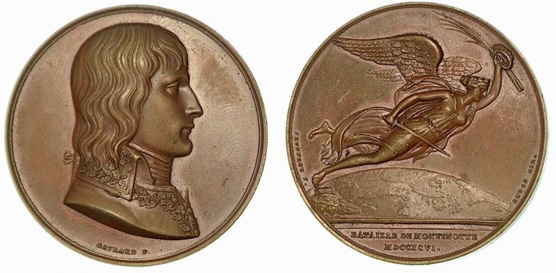 BATTAGLIA DI MONTENOTTE (11-12 aprile 1796). Medaglia in bronzo 1796.  - Asta Numismatica - Cambi Casa d'Aste