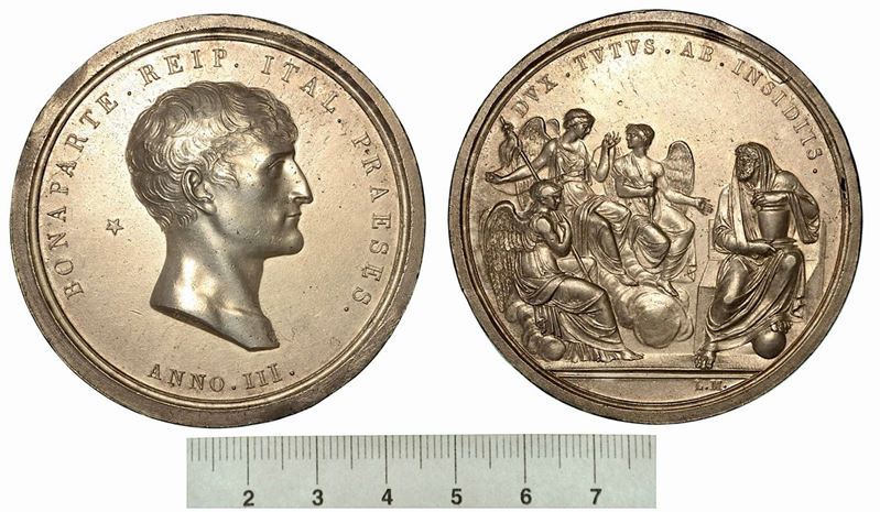 ATTENTATO ALLA VITA DI NAPOLEONE. Medaglia in bronzo argentato anno III (1804).  - Asta Numismatica - Cambi Casa d'Aste