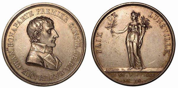 PACE DI LUNEVILLE. Medaglia in argento 1801.