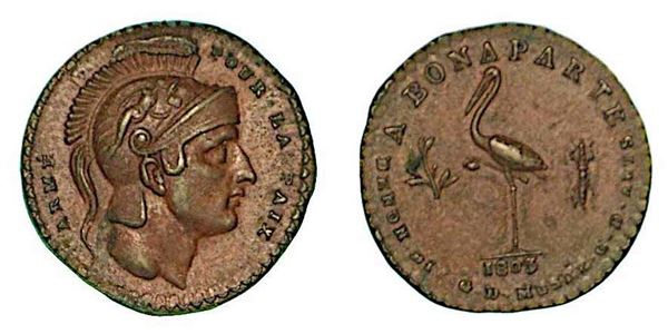 NEGOZIATI DI PACE CON L'INGHILTERRA. Medaglia in bronzo 1803.