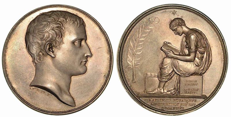 ORGANIZZAZIONE DELL'ISTRUZIONE PUBBLICA. Medaglia in argento 1802.  - Auction Numismatics - Cambi Casa d'Aste