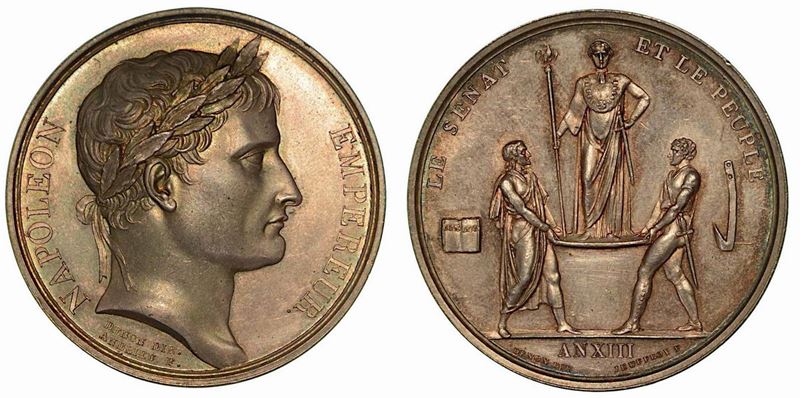 INCORONAZIONE DI NAPOLEONE A PARIGI. Medaglia in argento 1804.  - Asta Numismatica - Cambi Casa d'Aste