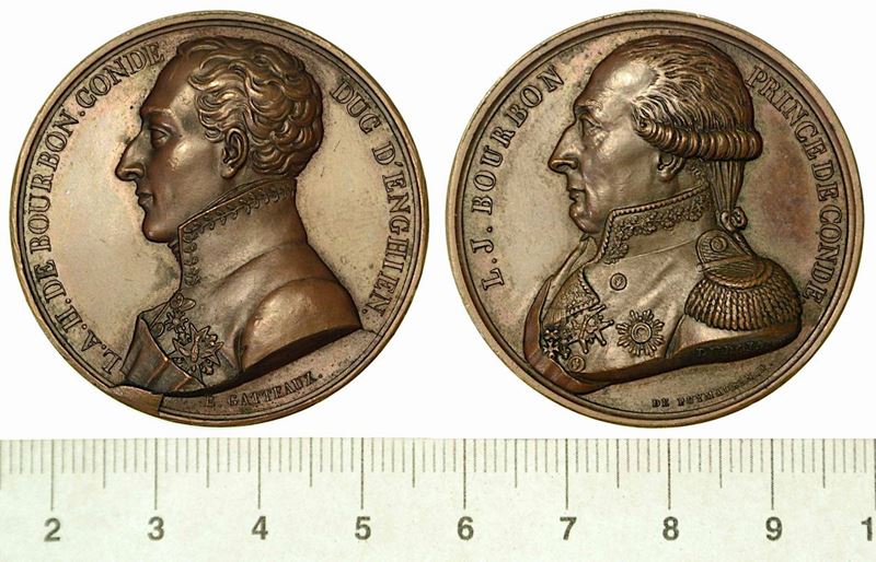 FUCILAZIONE DEL DUCA DI ENGHIEN. Medaglia in bronzo 1804.  - Auction Numismatics - Cambi Casa d'Aste