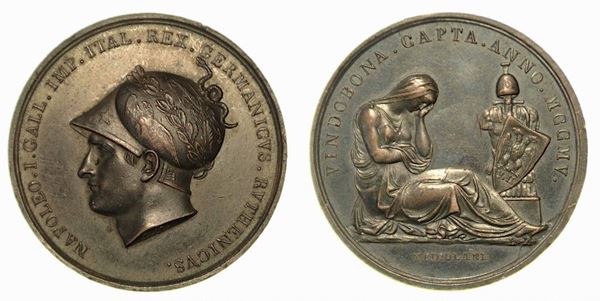 PRESA DI VIENNA – CONQUISTA DI VINDOBONA. Medaglia in bronzo 1805.