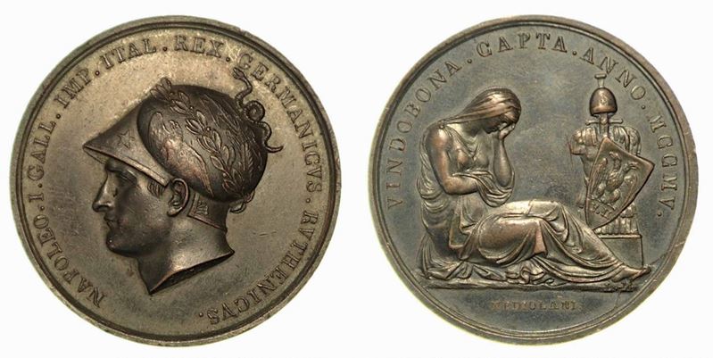 PRESA DI VIENNA – CONQUISTA DI VINDOBONA. Medaglia in bronzo 1805.  - Auction Numismatics - Cambi Casa d'Aste