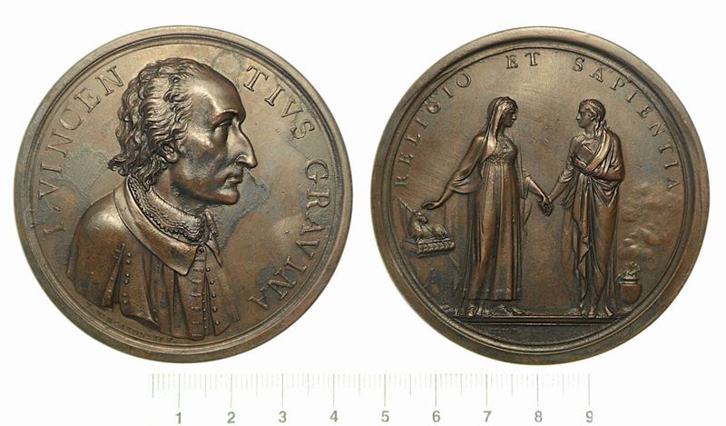 GRAVINA GIAN VINCENZO. Medaglia in bronzo 1805.  - Asta Numismatica - Cambi Casa d'Aste