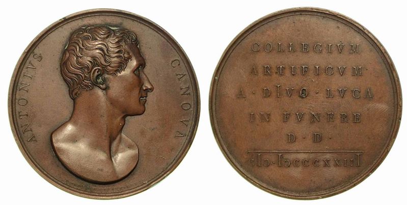 VENEZIA. Antonio Canova, 1757–1822. Medaglia 1823.  - Auction Numismatics - Cambi Casa d'Aste