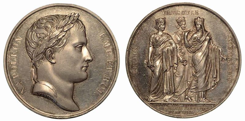 BATTAGLIA DI KOENIGSBERG. Medaglia in argento 1807.  - Auction Numismatics - Cambi Casa d'Aste