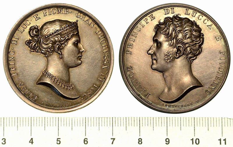 ELISA BACIOCCHI GRAN DUCHESSA DI TOSCANA. Medaglia in argento 1809. Riconio.  - Auction Numismatics - Cambi Casa d'Aste