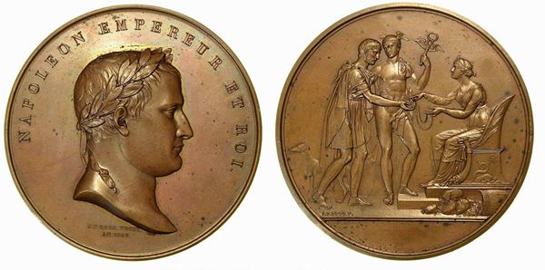 BANCA DI FRANCIA RICONOSCENTE. Medaglia in bronzo 1809.