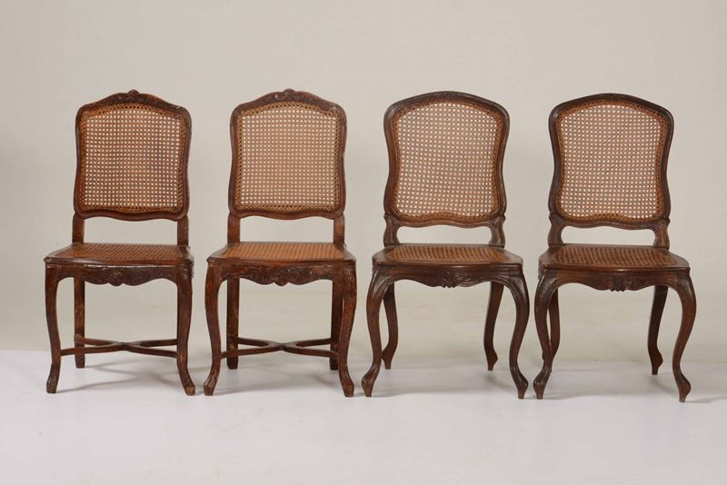 Due coppie di sedie in stile Luigi XV  - Asta Da una collezione genovese | Cambi Time - I - Cambi Casa d'Aste