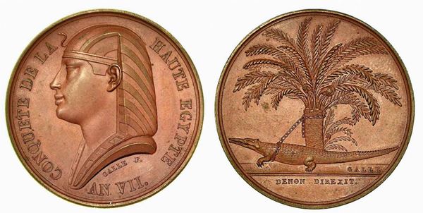 CONQUISTA DELL'ALTO EGITTO. Medaglia in bronzo anno VII (1799).