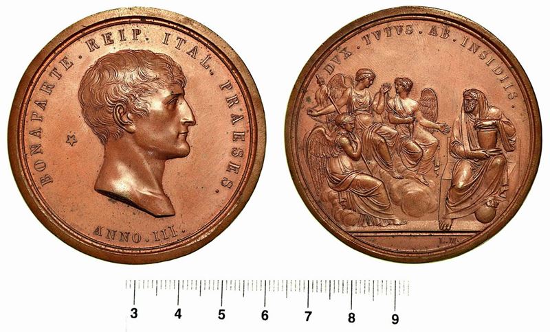 ATTENTATO ALLA VITA DI NAPOLEONE. Medaglia in bronzo anno III (1804).  - Asta Numismatica - Cambi Casa d'Aste