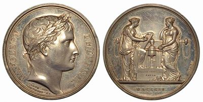 Ristabilimento della Zecca delle Monete e delle Medaglie. Medaglia in Argento 1804.