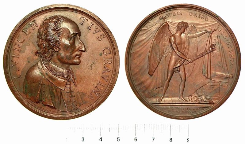 GRAVINA GIAN VINCENZO. Medaglia in bronzo 1805.  - Asta Numismatica - Cambi Casa d'Aste