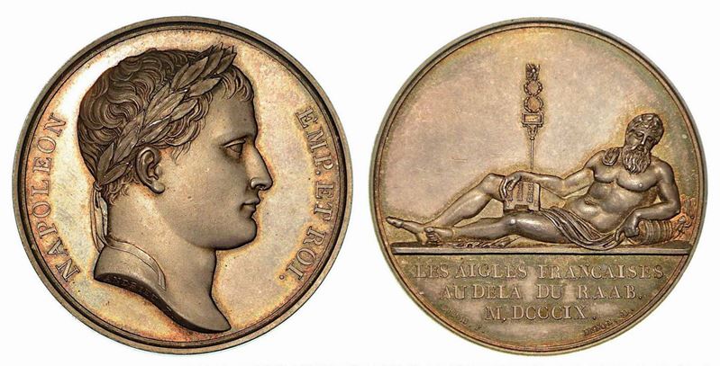 BATTAGLIA DI RAAB. Medaglia in argento 14 giugno 1809, Parigi.  - Auction Numismatics - Cambi Casa d'Aste