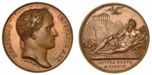 ANNESSIONE DI ROMA ALLA FRANCIA. Medaglia in bronzo 1809, Parigi.