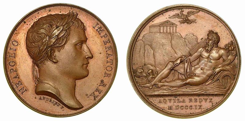 ANNESSIONE DI ROMA ALLA FRANCIA. Medaglia in bronzo 1809, Parigi.  - Auction Numismatics - Cambi Casa d'Aste