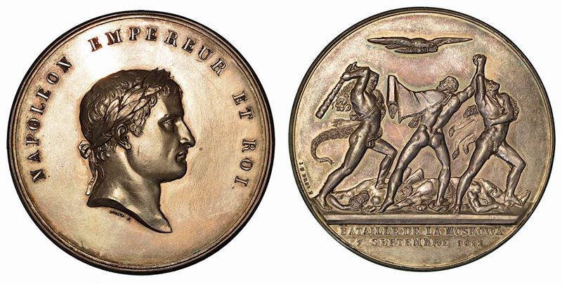 BATTAGLIA DELLA MOSCOVA, BORODINO, 7 SETTEMBRE 1812. Medaglia in argento 1812, Parigi.  - Auction Numismatics - Cambi Casa d'Aste