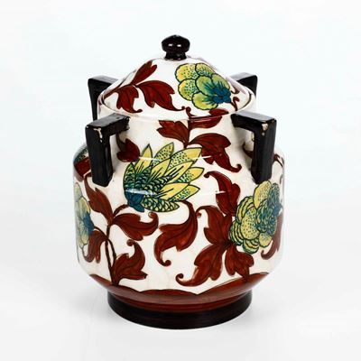 Vaso con Coperchio. Albisola, Manifattura la Fenice, 1930 Circa