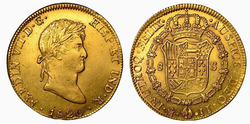 MESSICO. Fernando VII, 1808-1833. 8 Escudos 1802, zecca di Città del Messico.  - Asta Numismatica - Cambi Casa d'Aste