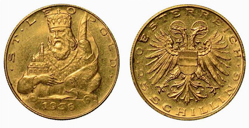 AUSTRIA. Repubblica (dal 1918). 25 Schilling 1936.  - Auction Numismatics - Cambi Casa d'Aste