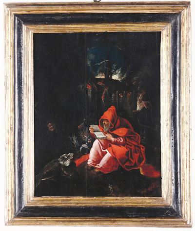 Scuola Fiamminga del XVII Secolo le Tentazioni di S. Antonio