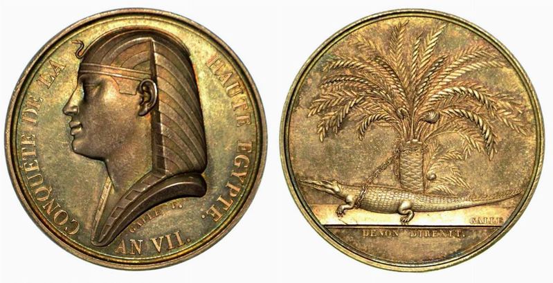 CONQUISTA DELL'ALTO EGITTO. Medaglia in argento anno VII (1799).  - Auction Numismatics - Cambi Casa d'Aste