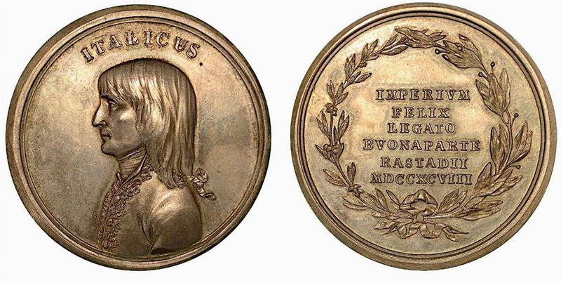 TRATTATO DI RASTATT. Medaglia in argento 1798.  - Auction Numismatics - Cambi Casa d'Aste