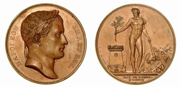 PACE DI VIENNA. Medaglia in bronzo 1809, Parigi.