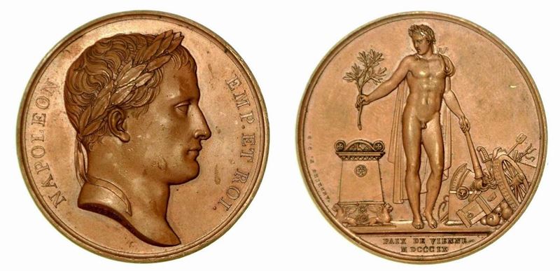 PACE DI VIENNA. Medaglia in bronzo 1809, Parigi.  - Auction Numismatics - Cambi Casa d'Aste