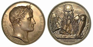 Scuola di Minatori sul Monte Bianco. Medaglia in Argento 1805, Parigi.