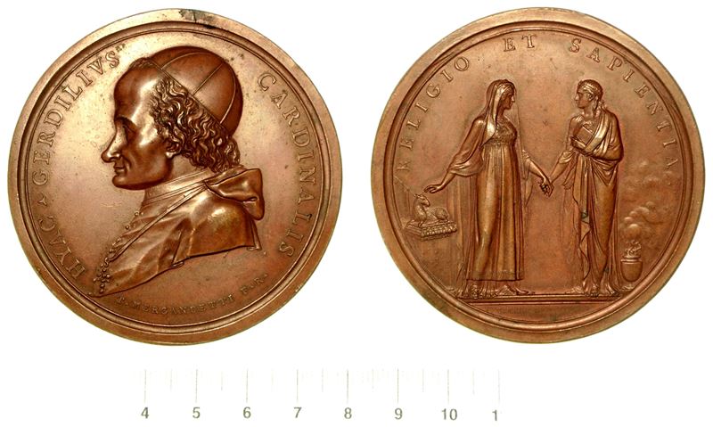 GIACINTO SIGISMONDO GERDIL, 1718-1802. Medaglia in bronzo 1804.  - Auction Numismatics - Cambi Casa d'Aste