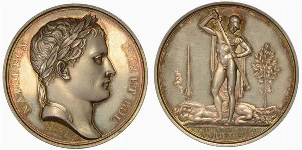 BATTAGLIA DI FRIEDLAND. Medaglia in argento 1807, Parigi.