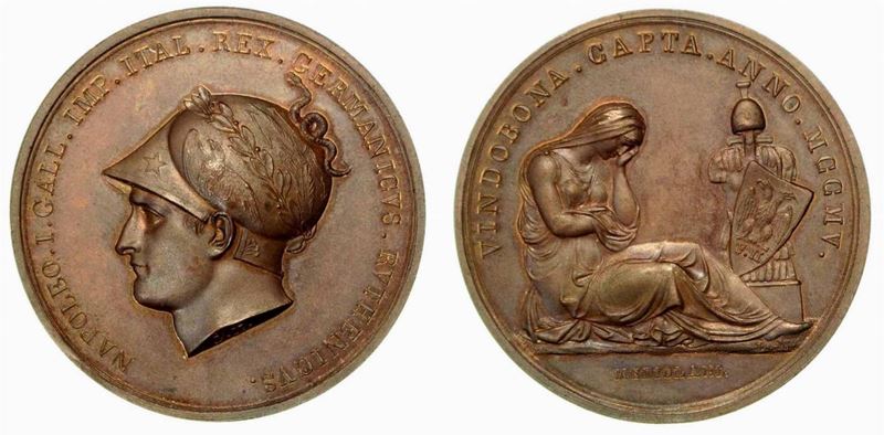 PRESA DI VIENNA – CONQUISTA DI VINDOBONA. Medaglia in bronzo 1805.  - Asta Numismatica - Cambi Casa d'Aste