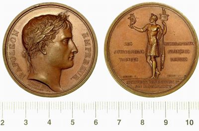 Riconquista delle Bandiere Francesi e Ingresso del Generale Ney a Innsbruck. Medaglia in Bronzo 1...