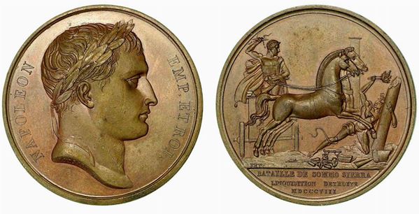 BATTAGLIA DI SOMO-SIERRA IN SPAGNA. Medaglia in bronzo 1808.