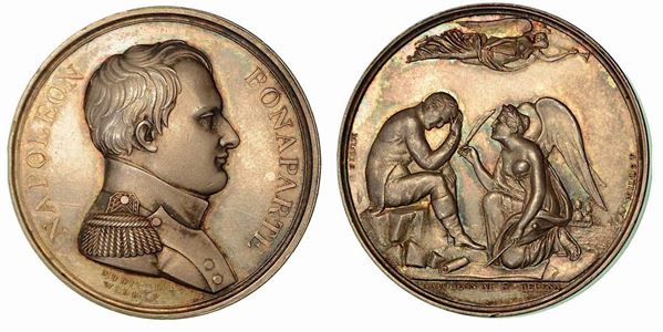 ESILIO DI NAPOLEONE A SANT'ELENA. Medaglia in argento 1815.
