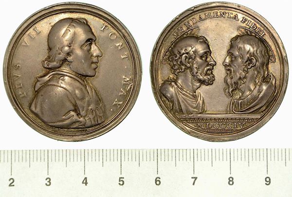 PIO VII, 1800-1823. Medaglia in argento 1804.
