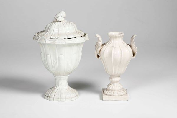 Due vasi e un centrotavola, XIX-XX secolo